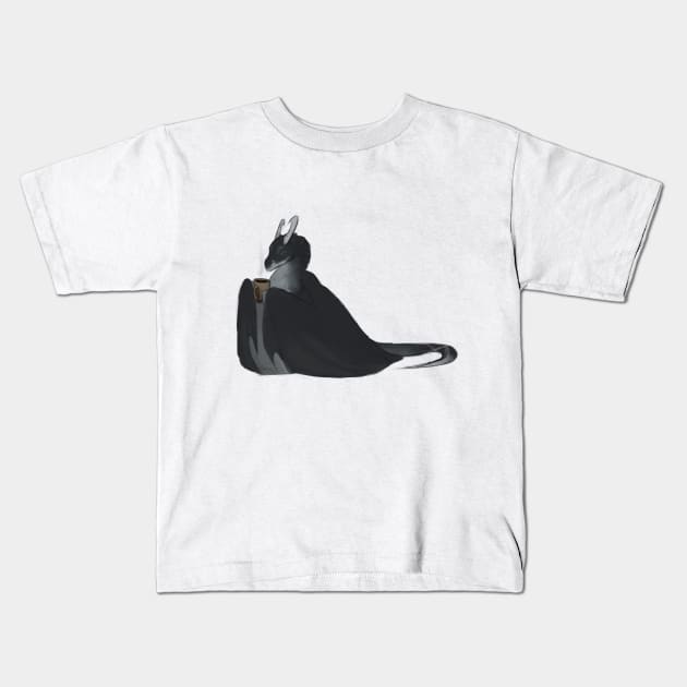 Coffee Dragon Kids T-Shirt by Ink Raven